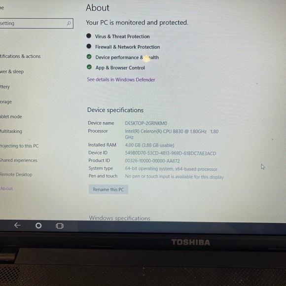 Toshiba laptop 🌷 - Picture 5 of 5